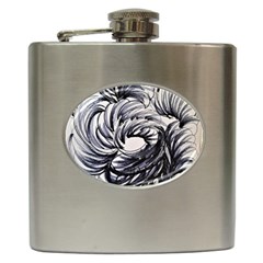 Mono Patterns Hip Flask (6 Oz) by kaleidomarblingart