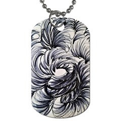 Mono Patterns Dog Tag (two Sides) by kaleidomarblingart