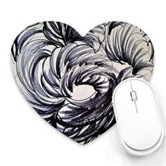 Mono Patterns Heart Mousepads by kaleidomarblingart