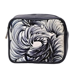 Mono Patterns Mini Toiletries Bag (two Sides) by kaleidomarblingart