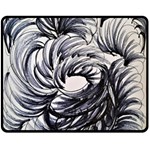 mono patterns Double Sided Fleece Blanket (Medium)  58.8 x47.4  Blanket Back