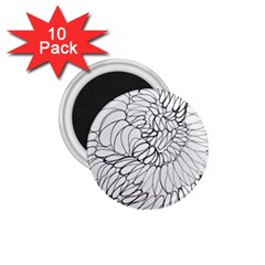 Mono Swirls 1 75  Magnets (10 Pack)  by kaleidomarblingart