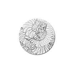 Mono Swirls Golf Ball Marker by kaleidomarblingart