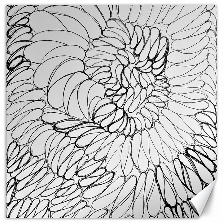 mono swirls Canvas 20  x 20 