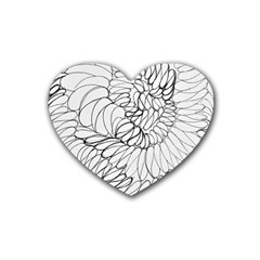 Mono Swirls Heart Coaster (4 Pack)  by kaleidomarblingart