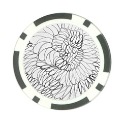 Mono Swirls Poker Chip Card Guard by kaleidomarblingart