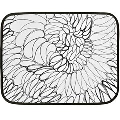 Mono Swirls Double Sided Fleece Blanket (mini)  by kaleidomarblingart