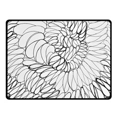 Mono Swirls Double Sided Fleece Blanket (small)  by kaleidomarblingart