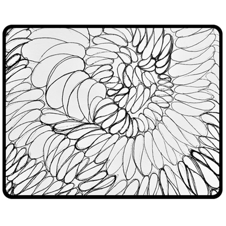 mono swirls Double Sided Fleece Blanket (Medium) 