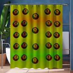 Sun Flowers For Iconic Pleasure In Pumpkin Time Shower Curtain 60  X 72  (medium)  by pepitasart