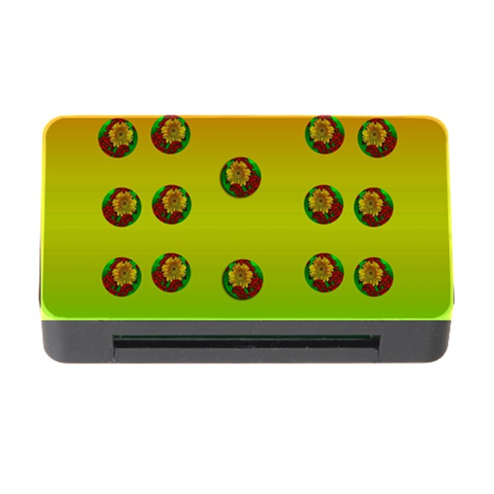 Sun Flowers For Iconic Pleasure In Pumpkin Time Memory Card Reader with CF