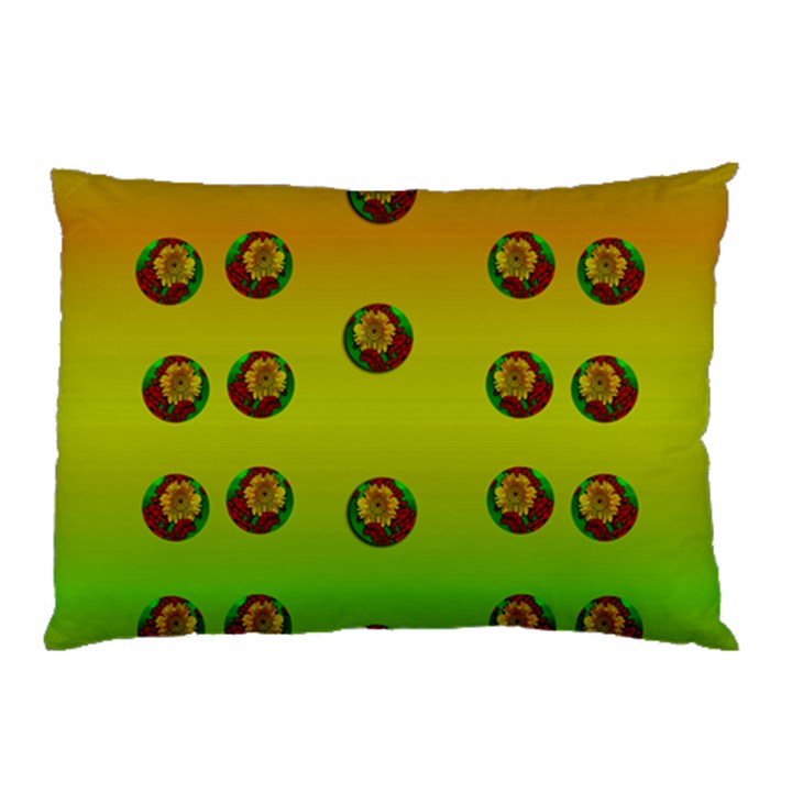 Sun Flowers For Iconic Pleasure In Pumpkin Time Pillow Case (Two Sides)