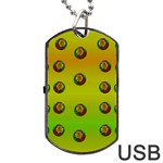 Sun Flowers For Iconic Pleasure In Pumpkin Time Dog Tag USB Flash (Two Sides) Back