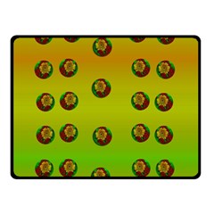 Sun Flowers For Iconic Pleasure In Pumpkin Time Double Sided Fleece Blanket (small)  by pepitasart