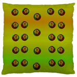 Sun Flowers For Iconic Pleasure In Pumpkin Time Large Flano Cushion Case (One Side) Front