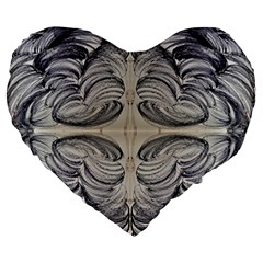 Mono Repeats Large 19  Premium Heart Shape Cushions by kaleidomarblingart