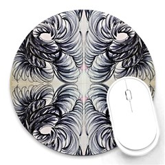 Mono Repeats Vi Round Mousepads by kaleidomarblingart