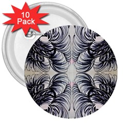 Mono Repeats Vi 3  Buttons (10 Pack)  by kaleidomarblingart