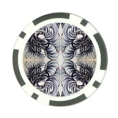 Mono Repeats Vi Poker Chip Card Guard by kaleidomarblingart