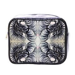 Mono Repeats Vi Mini Toiletries Bag (one Side) by kaleidomarblingart