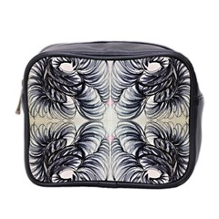 Mono Repeats Vi Mini Toiletries Bag (two Sides) by kaleidomarblingart