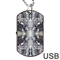 Mono Repeats Vi Dog Tag Usb Flash (one Side) by kaleidomarblingart