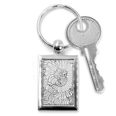 Mono Swirls Key Chain (rectangle) by kaleidomarblingart