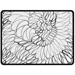 Mono Swirls Fleece Blanket (large)  by kaleidomarblingart