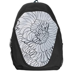 Mono Swirls Backpack Bag by kaleidomarblingart