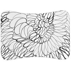 Mono Swirls Velour Seat Head Rest Cushion by kaleidomarblingart