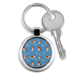 Cute Corgi Dogs Key Chain (round) by SychEva