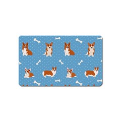 Cute Corgi Dogs Magnet (name Card) by SychEva