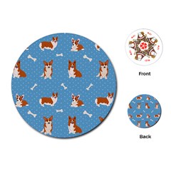 Cute Corgi Dogs Playing Cards Single Design (round)