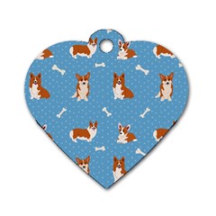 Cute Corgi Dogs Dog Tag Heart (one Side) by SychEva