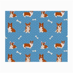 Cute Corgi Dogs Small Glasses Cloth (2 Sides) by SychEva