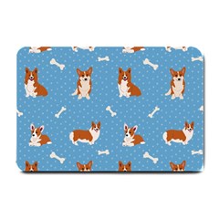 Cute Corgi Dogs Small Doormat  by SychEva