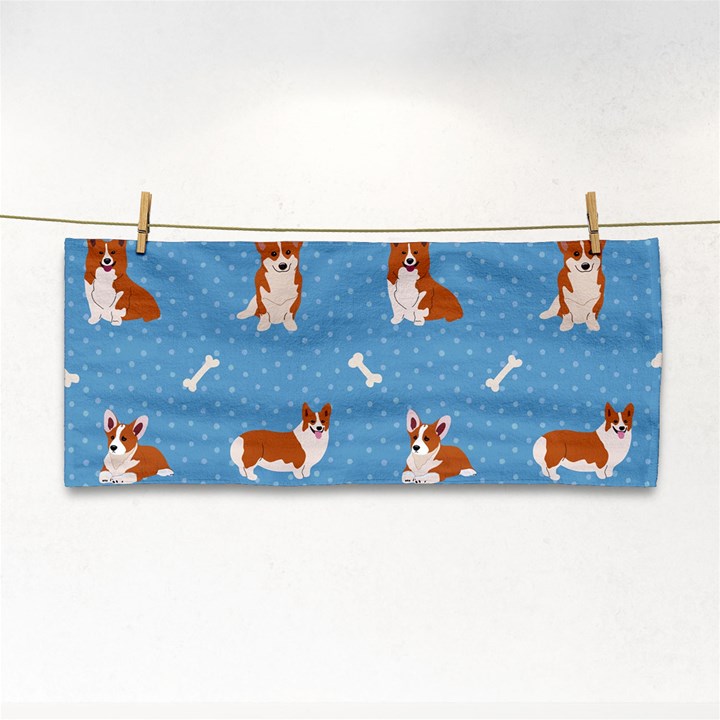 Cute Corgi Dogs Hand Towel