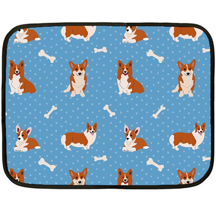 Cute Corgi Dogs Double Sided Fleece Blanket (Mini) 