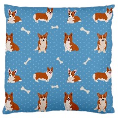 Cute Corgi Dogs Large Cushion Case (two Sides) by SychEva