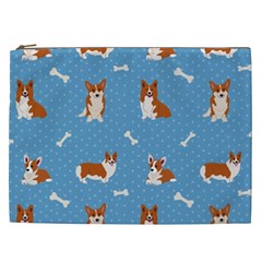 Cute Corgi Dogs Cosmetic Bag (xxl) by SychEva