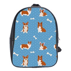 Cute Corgi Dogs School Bag (xl)