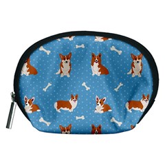 Cute Corgi Dogs Accessory Pouch (medium) by SychEva