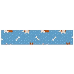 Cute Corgi Dogs Small Flano Scarf by SychEva