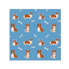 Cute Corgi Dogs Small Satin Scarf (square) by SychEva