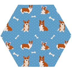 Cute Corgi Dogs Wooden Puzzle Hexagon by SychEva