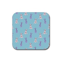 Dalmatians Are Cute Dogs Rubber Coaster (square)  by SychEva