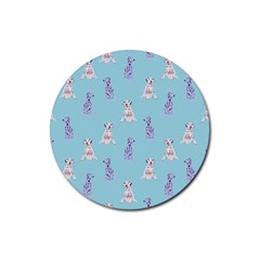 Dalmatians Are Cute Dogs Rubber Coaster (round)  by SychEva