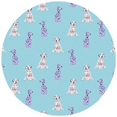 Dalmatians Are Cute Dogs Wooden Puzzle Round