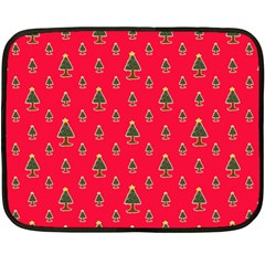 Sketchy Christmas Tree Motif Drawing Pattern Double Sided Fleece Blanket (mini)  by dflcprintsclothing