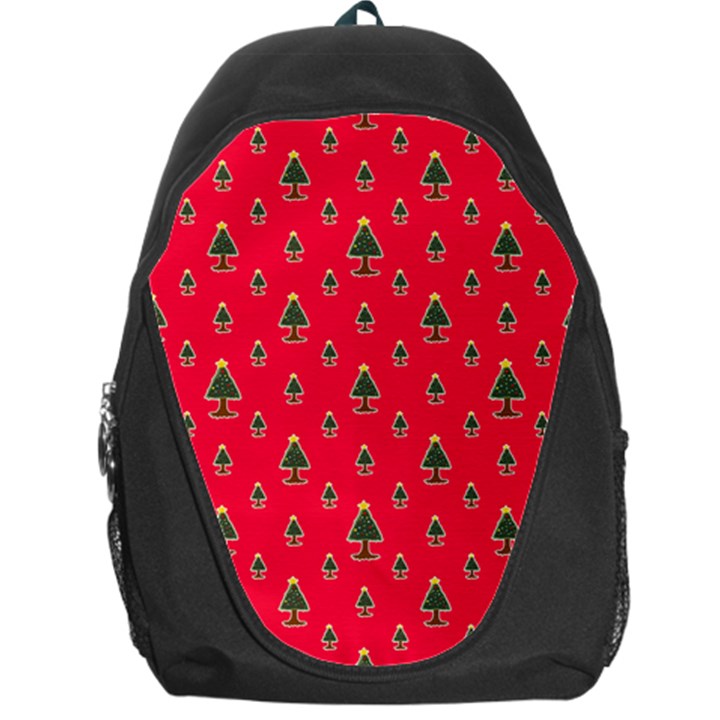 Sketchy Christmas Tree Motif Drawing Pattern Backpack Bag